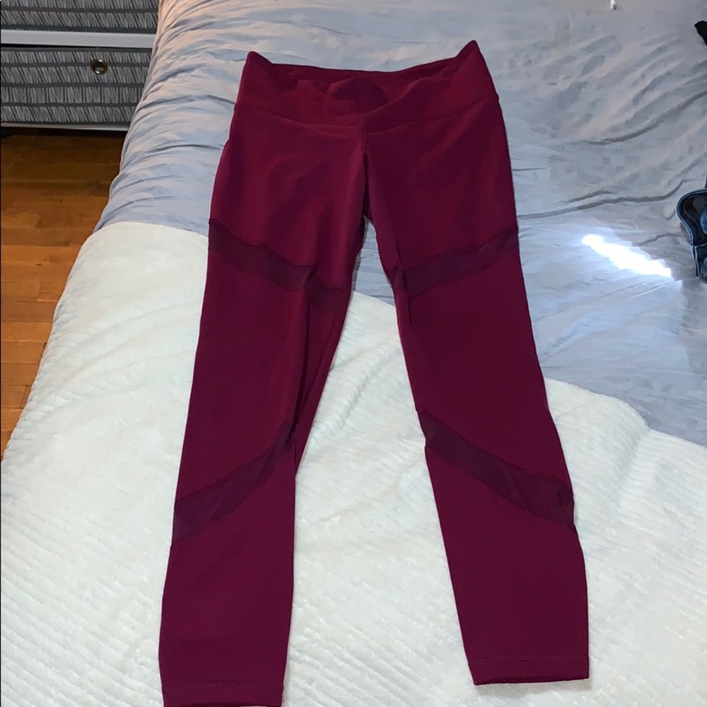 Leggings with mesh on front